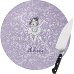 Ballerina Round Glass Cutting Board - Small (Personalized)
