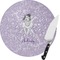 Ballerina Round Glass Cutting Board - Small (Personalized)