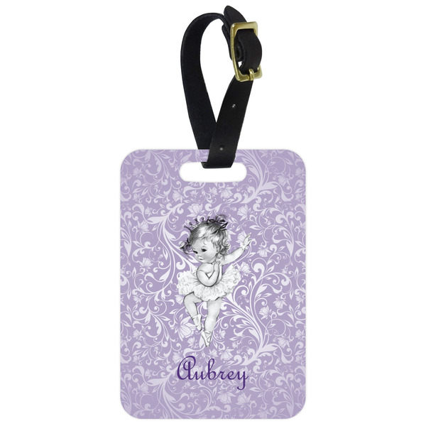 Custom Ballerina Metal Luggage Tag w/ Name or Text