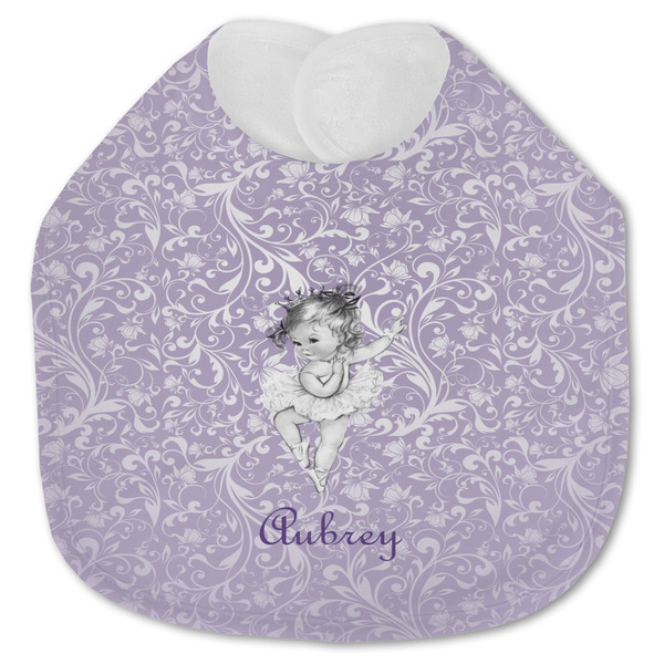 Custom Ballerina Jersey Knit Baby Bib w/ Name or Text