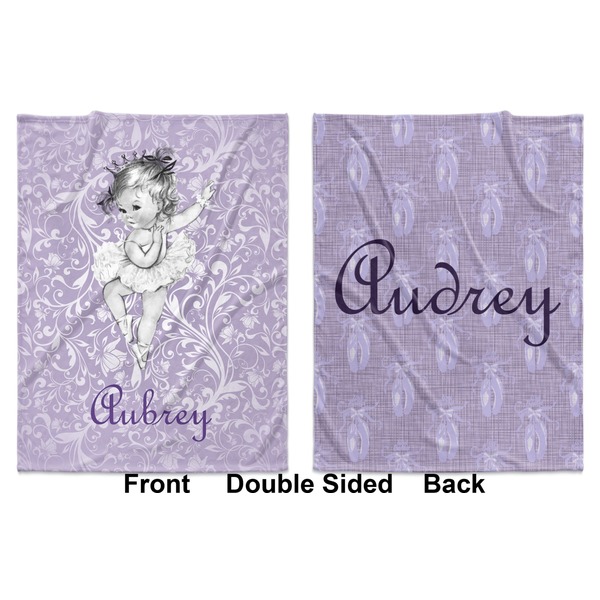 Ballerina Baby Blanket (Double Sided - Printed Front and Back)
