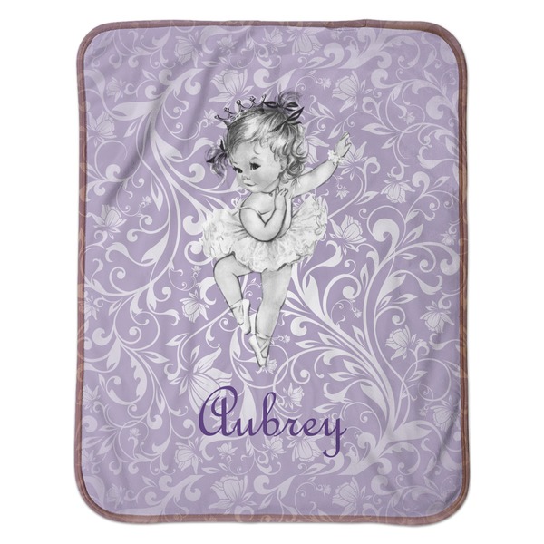 Ballerina Baby Sherpa Blanket - Flat