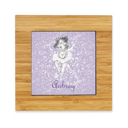 Ballerina Bamboo Trivet with Ceramic Tile Insert (Personalized)