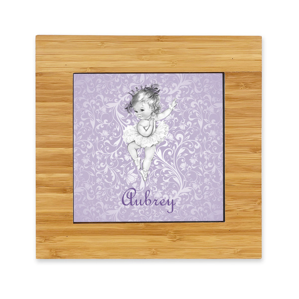 Custom Ballerina Bamboo Trivet with Ceramic Tile Insert (Personalized)
