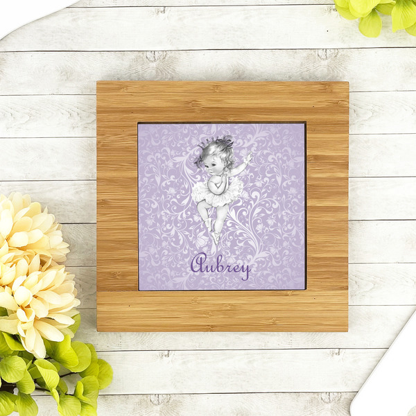 Ballerina Bamboo Trivet with 6" Tile - LIFESTYLE