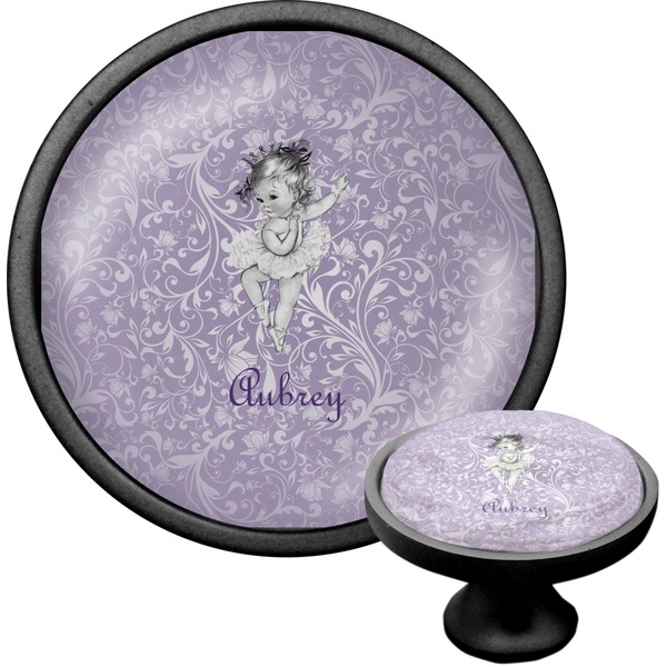 Custom Ballerina Cabinet Knob (Black) (Personalized)