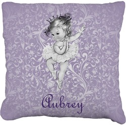Ballerina Faux-Linen Throw Pillow 16" (Personalized)