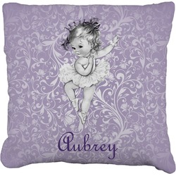Ballerina Faux-Linen Throw Pillow 18" (Personalized)