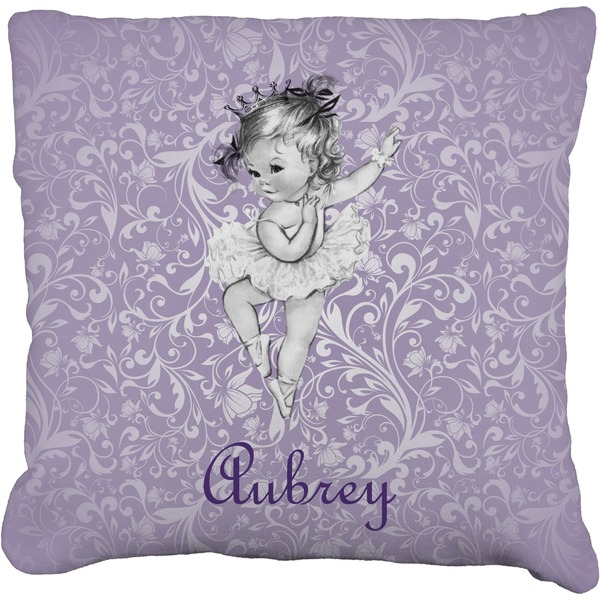 Custom Ballerina Faux-Linen Throw Pillow 26" (Personalized)
