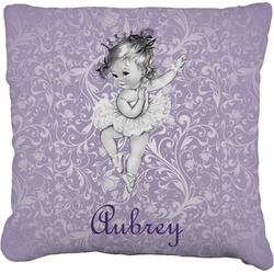Ballerina Faux-Linen Throw Pillow (Personalized)
