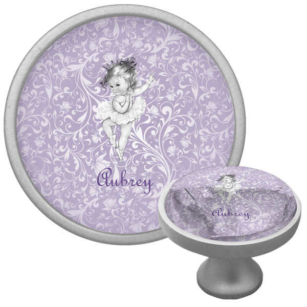 Custom Ballerina Cabinet Knob (Silver) (Personalized)