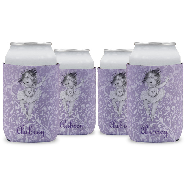 Custom Ballerina Can Cooler (12 oz) - Set of 4 w/ Name or Text