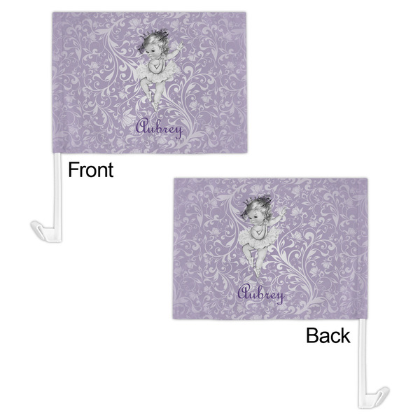 Ballerina Car Flag - 11" x 8" - Front & Back View
