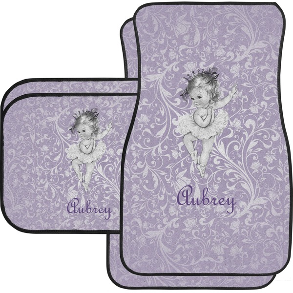 Custom Ballerina Car Floor Mats Set - 2 Front & 2 Back (Personalized)