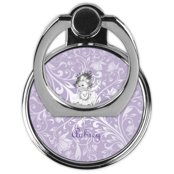 Ballerina Cell Phone Ring Stand & Holder - Front (Collapsed)