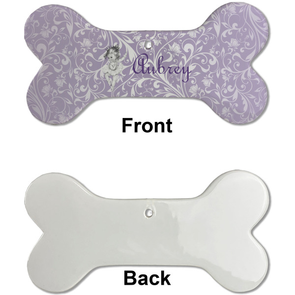 Ballerina Ceramic Flat Ornament - Bone Front & Back Single Print (APPROVAL)