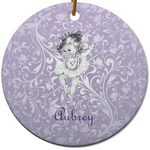 Ballerina Round Ceramic Ornament w/ Name or Text