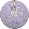Ballerina Ceramic Flat Ornament - Circle (Front)