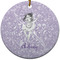 Ballerina Round Ceramic Ornament w/ Name or Text