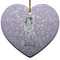 Ballerina Ceramic Flat Ornament - Heart (Front)