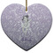 Ballerina Heart Ceramic Ornament w/ Name or Text