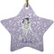 Ballerina Ceramic Flat Ornament - Star (Front)