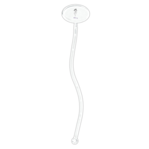 Ballerina Clear Plastic 7" Stir Stick - Oval - Single Stick
