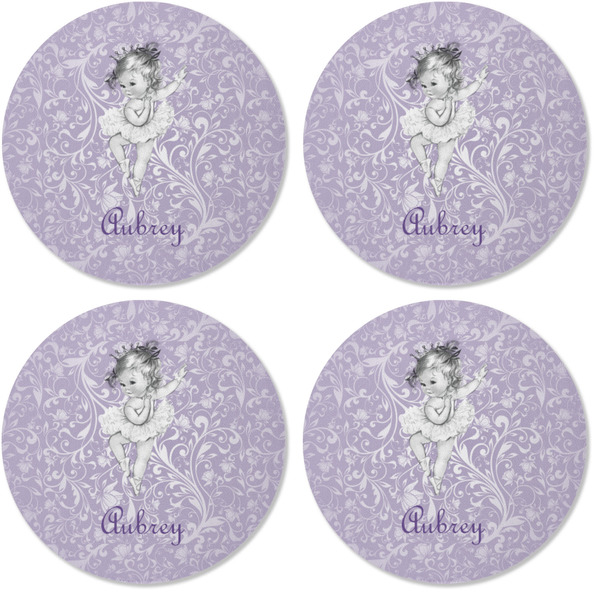 Ballerina Coaster Round Rubber Back - Apvl