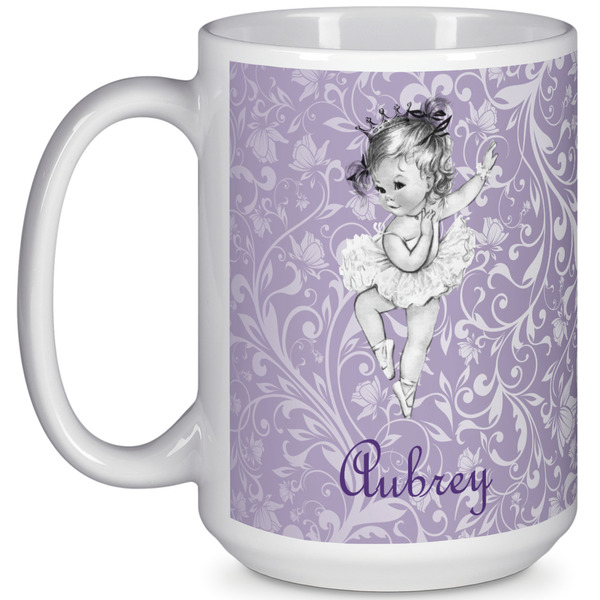 Custom Ballerina 15 Oz Coffee Mug - White (Personalized)