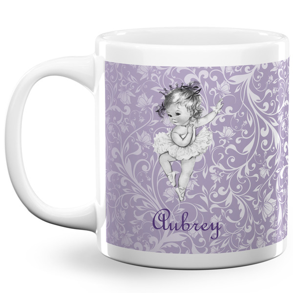 Custom Ballerina 20 Oz Coffee Mug - White (Personalized)