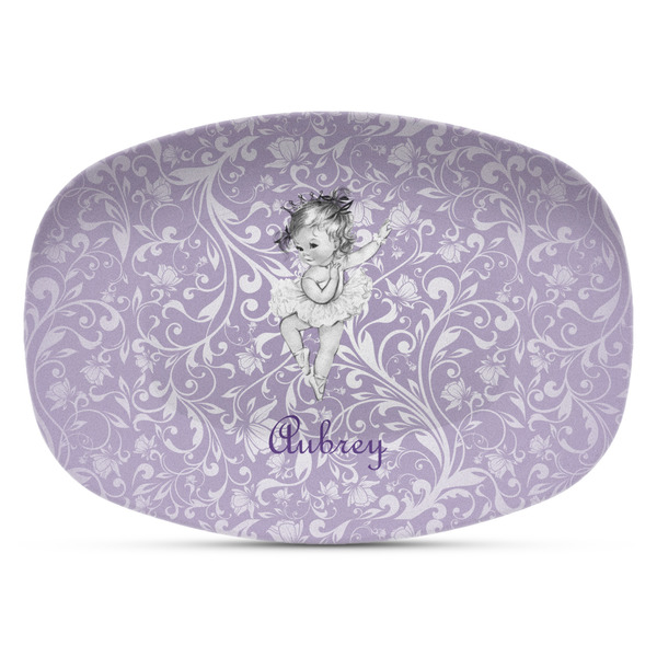 Custom Ballerina Plastic Platter - Microwave & Oven Safe Composite Polymer (Personalized)