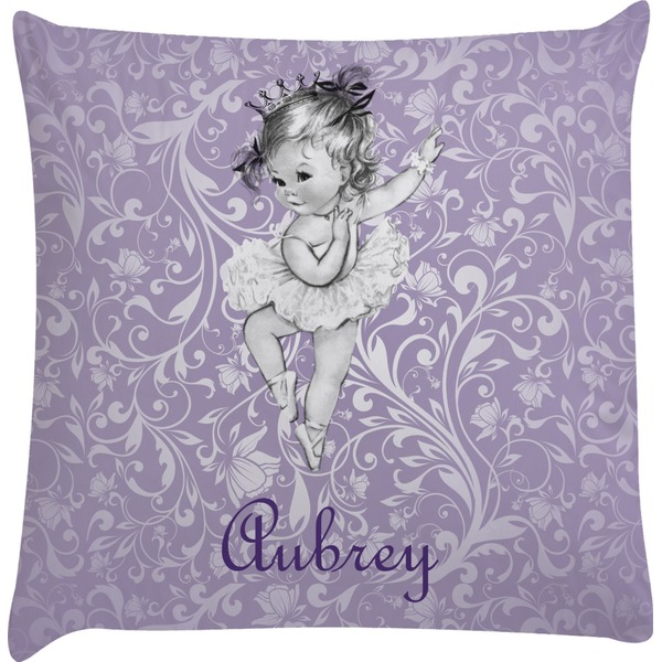 Custom Ballerina Decorative Pillow Case (Personalized)