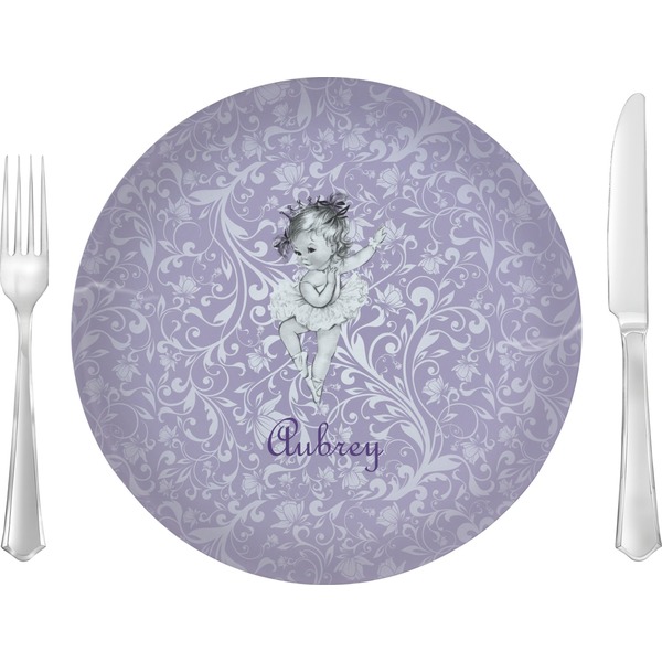Custom Ballerina Glass Lunch / Dinner Plate 10" (Personalized)