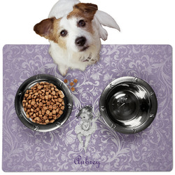 Ballerina Dog Food Mat - Medium w/ Name or Text