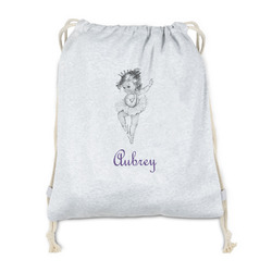 Ballerina Drawstring Backpack - Sweatshirt Fleece - Double Sided (Personalized)