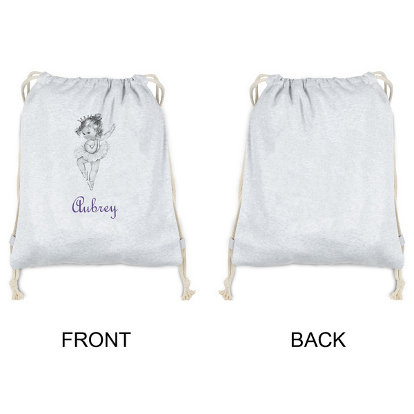 Ballerina Drawstring Backpacks - Sweatshirt Fleece - Single Sided - APPROVAL