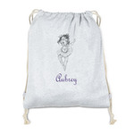 Ballerina Drawstring Backpack - Sweatshirt Fleece - Single Sided (Personalized)