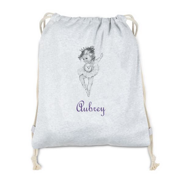 Custom Ballerina Drawstring Backpack - Sweatshirt Fleece - Single Sided (Personalized)