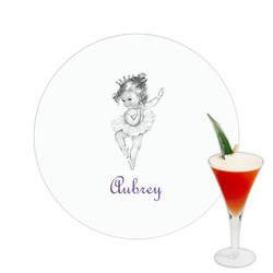 Ballerina Printed Drink Topper -  2.5" (Personalized)