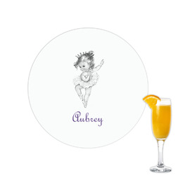 Ballerina Printed Drink Topper - 2.15" (Personalized)