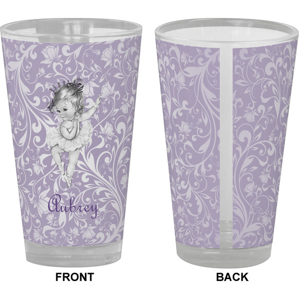 Ballerina Pint Glass - Full Color - Front & Back Views