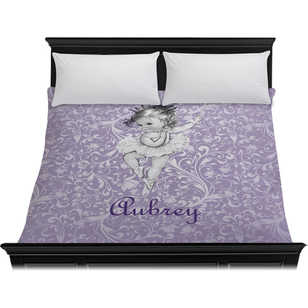 Ballerina Duvet Cover - King - On Bed - No Prop