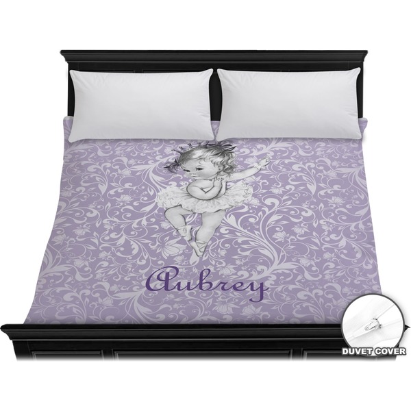 Custom Ballerina Duvet Cover - King (Personalized)