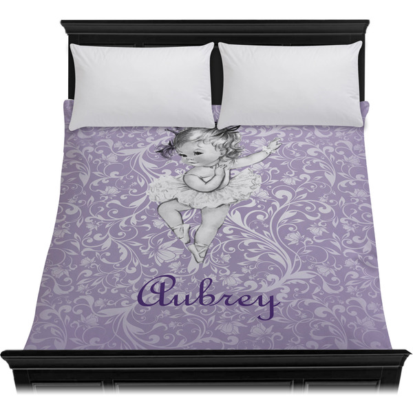 Ballerina Duvet Cover - Queen - On Bed - No Prop