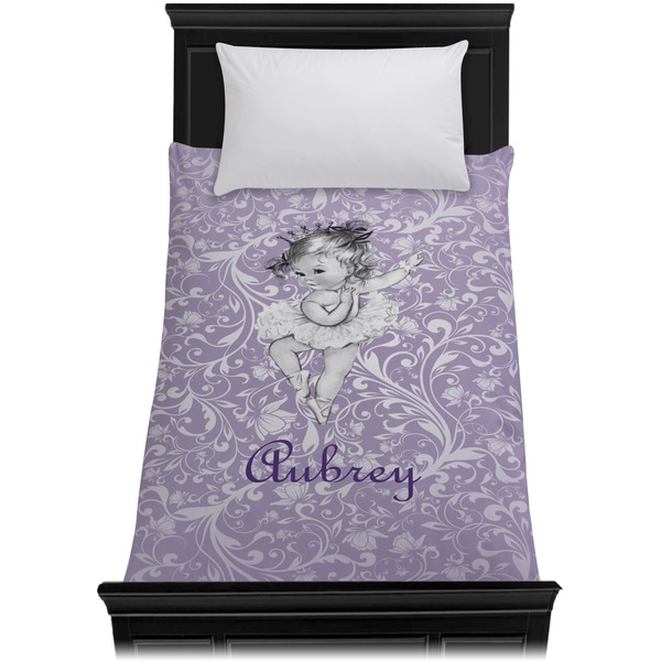 Ballerina Duvet Cover - Twin - On Bed - No Prop