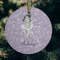 Ballerina Frosted Glass Ornament - Round (Lifestyle)