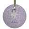 Ballerina Frosted Glass Ornament - Round