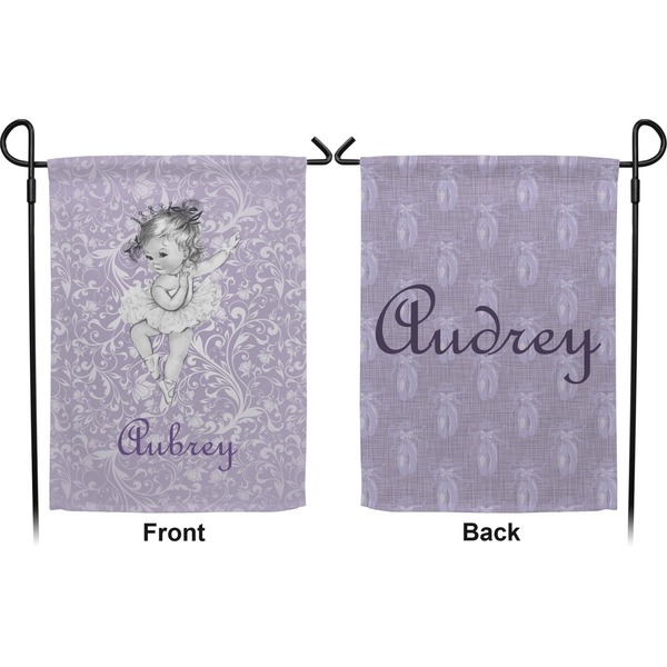 Ballerina Garden Flag - Double Sided Front and Back