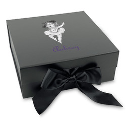 Ballerina Gift Box with Magnetic Lid - Black (Personalized)