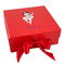 Ballerina Gift Boxes with Magnetic Lid - Red - Front